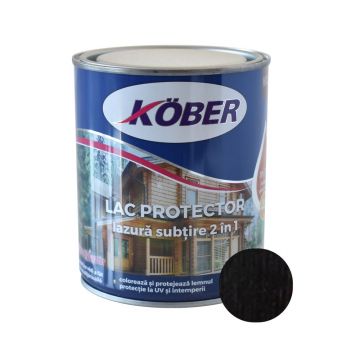 Lac protector 2 in 1 pentru lemn, Kober, interior/exterior, wenge, 0,75L