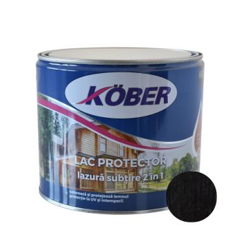 Lac protector 2 in 1 pentru lemn, Kober, interior/exterior, wenge, 2,5L