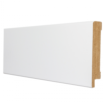 Plinta parchet, MDF, alb, 2800 x 80 x 16 mm