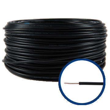 Cablu electric FY (H07V-U) 2.5 mmp, izolatie PVC, negru