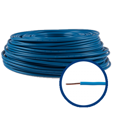 Cablu electric FY (H07V-U) 6 mmp, izolatie PVC, albastru