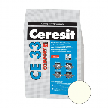 Chit de rosturi gresie si faianta Ceresit CE 33, alb, interior, 2 kg