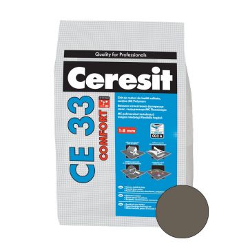 Chit de rosturi gresie si faianta Ceresit CE 33, antracit, interior, 5 kg