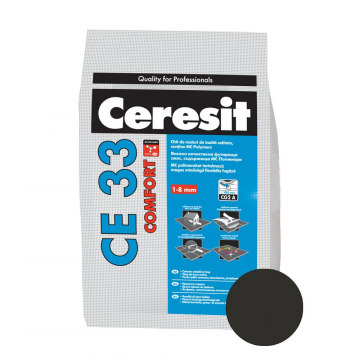 Chit de rosturi gresie si faianta Ceresit CE 33, grafit, interior, 5 kg