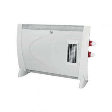 Convector electric cu ventilator FK 190 Turbo Somogyi, portabil, 2000 W, 68 x 46,5 x 19 cm, 2 trepte, termostat mecanic, protective impotriva supraincalzirii, IP20