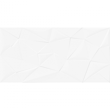 Faianta baie rectificata Star Sugar, alb, mat, model, 60 x 30 cm