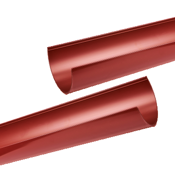 Jgheab 125 mm, PVC, Regenau, culoare: rosu, L= 3 m