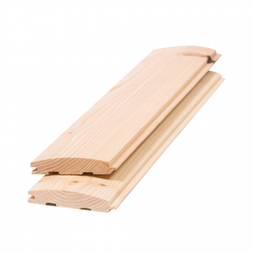 Lambriu lemn semirotund, 96 x 18 x 4000 mm; CL.AB