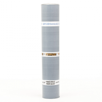 Membrana bituminoasa autoadeziva Arco Thermo AD V2, armatura fibra de sticla, finisaj cu film PE, 2 mm, 10 x 1 m