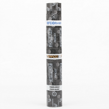 Membrana bituminoasa de difuzie Arco Forato, armatura fibra de sticla, finisaj cu film PE, 0,750 kg/mp, 20 x 1 m