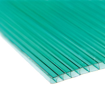 Policarbonat celular, verde, 1 x 2,10 m x 4 mm
