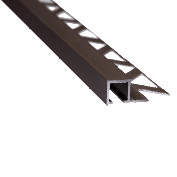 Profil de termintatie Set S88, din aluminiu, patrat, bronz, 10 mm