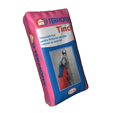 Tencuiala fina pentru finisarea peretilor interiori si exterior Termofix, 25 kg, gri