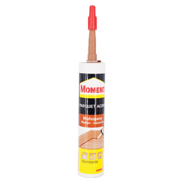 Adeziv etansant pentru parchet si plinte Moment Parquet Acryl Mahagoni, mahon, 290 ml