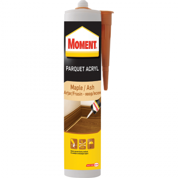 Adeziv etansant pentru parchet si plinte Moment Parquet Acryl Maple Ash, artar, 290 ml