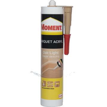 Adeziv etansant pentru parchet si plinte Moment Parquet Acryl, oak light, 290 ml