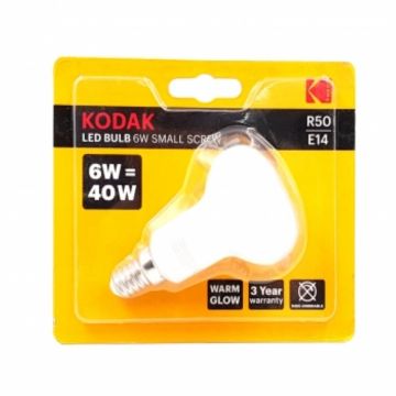 Bec LED Kodak, glob, E14, 6 W, 450 lm, lumina calda