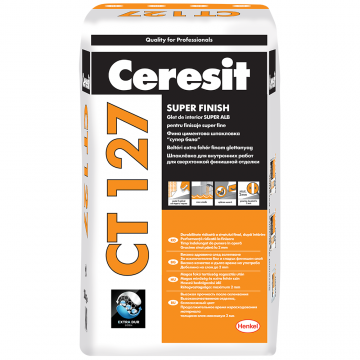Glet Ceresit CT 127 pentru finisaje fine, pe baza de ciment, interior, 5 kg