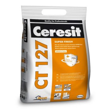 Glet Ceresit CT 127 pentru finisaje fine, pe baza de ciment, interior, 5 kg
