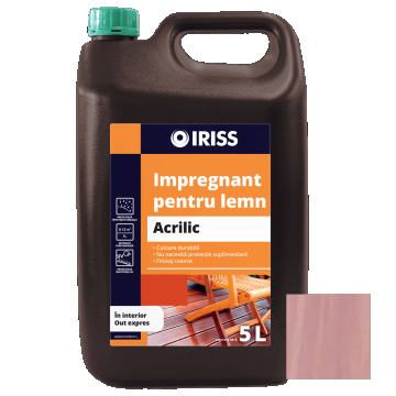 Impregnant pentru lemn, Iriss, interior/exterior, mahon, 5 l