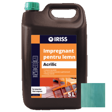 Impregnant pentru lemn, Iriss, interior/exterior, verde, 5 l