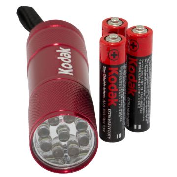 Lanterna 9 LED Kodak, 46 lm, IP62, culoare rosu