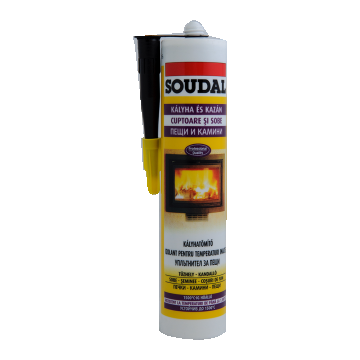 Mastic pentru temperaturi inalte Calofer, Soudal, negru, 280 ml