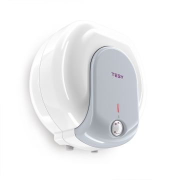 Boiler electric 10 l Tesy Compact GCA1015L52RC, 1500 W, montaj mural deasupra chiuvetei, fara serpentine, 1 rezervor, alb, 6.6 kg, 377 x 247 x 399 mm