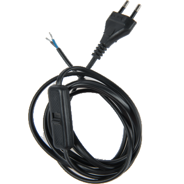 Cablu 3 m 2 x 0,75 mm cu switch si plug