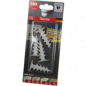 Diblu autoforant Thermo A-ISOL, pentru placi izolatoare, Ø 19 mm, L 50 mm, 4 buc