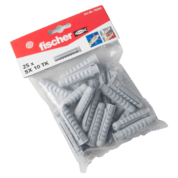 Diblu din nailon, Fischer SX, 10 x 50 mm, 25 buc