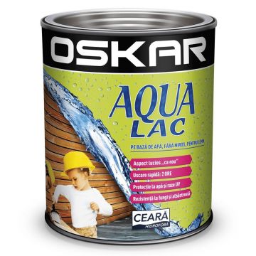 Lac pentru lemn Oskar Aqua, castan, interior/exterior, 5 l