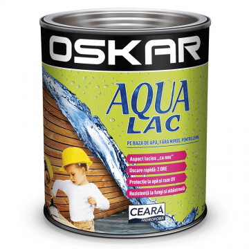 Lac pentru lemn Oskar Aqua, wenge, interior/exterior, 5 l