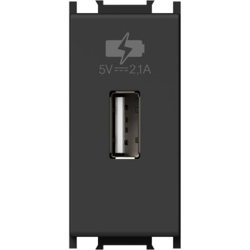 Modul incarcator USB TEM, negru, 1 x 2100 mAh