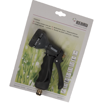 Pistol pentru stropit multifunctional Rehau, metal, gri, 7 functii