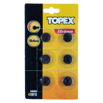 Rezervele cutit circular Topex pentru tevi PP, PVC, 18x6 mm