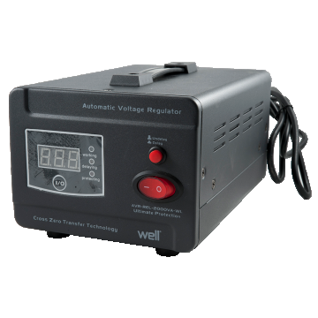 Stabilizator de tensiune cu releu, putere 2000VA/1200W, tensiune intrare 140-260V AC