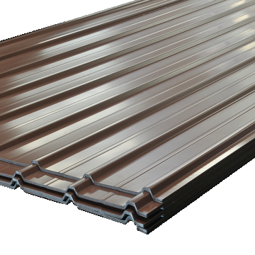 Tabla cutata zincata, maro RAL 8017, H 10, 0.25 x 910 x 2000 mm