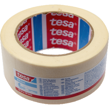 Banda mascare Tesa BASIC - 58599, crem-alb, interior, 50 mm