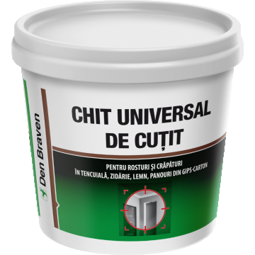 Chit universal de cutit, acrilic, Den Braven, interior, alb, 1.3 kg