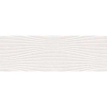 Faianta baie rectificata glazurata AC-13233, alb, mat, aspect de piatra, 75 x 25 cm