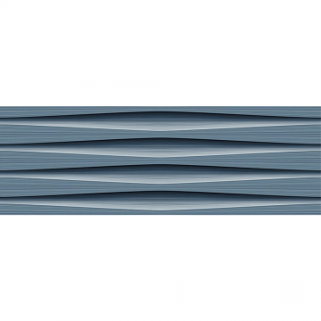Faianta baie rectificata glazurata Baleno Aqua DK, albastru, lucios, model, 75 x 25 cm