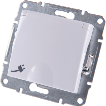 Priza simpla cu capac 2P+E Sedna, Schneider SDN3100121, alb