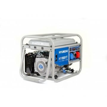 Generator curent HY8001T Trifazat 7.5kW  Ecran LCD Sasiu Robust Albastru/Gri