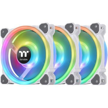 Ventilator Riing Trio 12 RGB Radiator Fan White TT Premium Edition