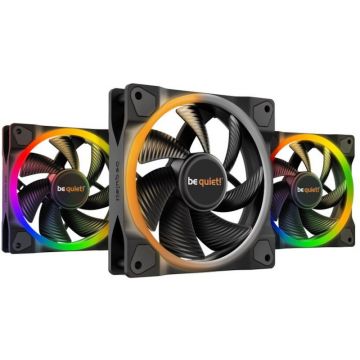 Pachet 3 x Ventilatoare LIGHT WINGS RGB 140mm PWM Negru