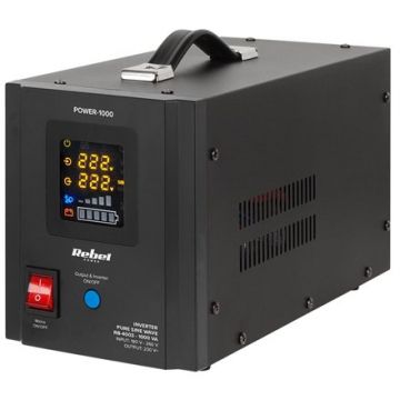 UPS Centrale Termice RB-4003 Sinus Pur 1000VA 700W 12V Negru