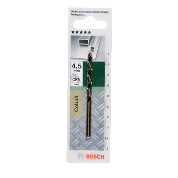 Burghiu Bosch HSS-Co DIN 338, mandrina standard, pentru metal, 4,5 mm