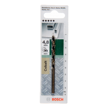 Burghiu Bosch HSS-Co DIN 338, mandrina standard, pentru metal, 4,8 mm