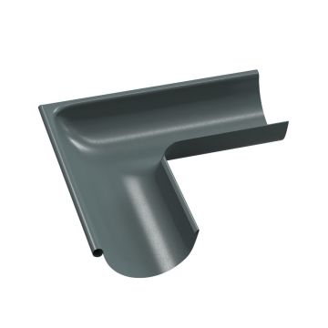 Coltar exterior jgheab metalic, 125mm, gri RAL 7011